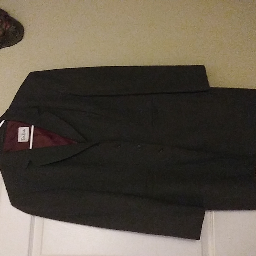 Betty Barclay, long, button down, blazer, Asphalt gray, size 12